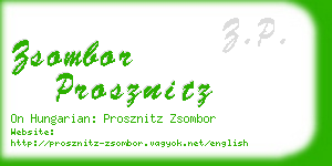 zsombor prosznitz business card